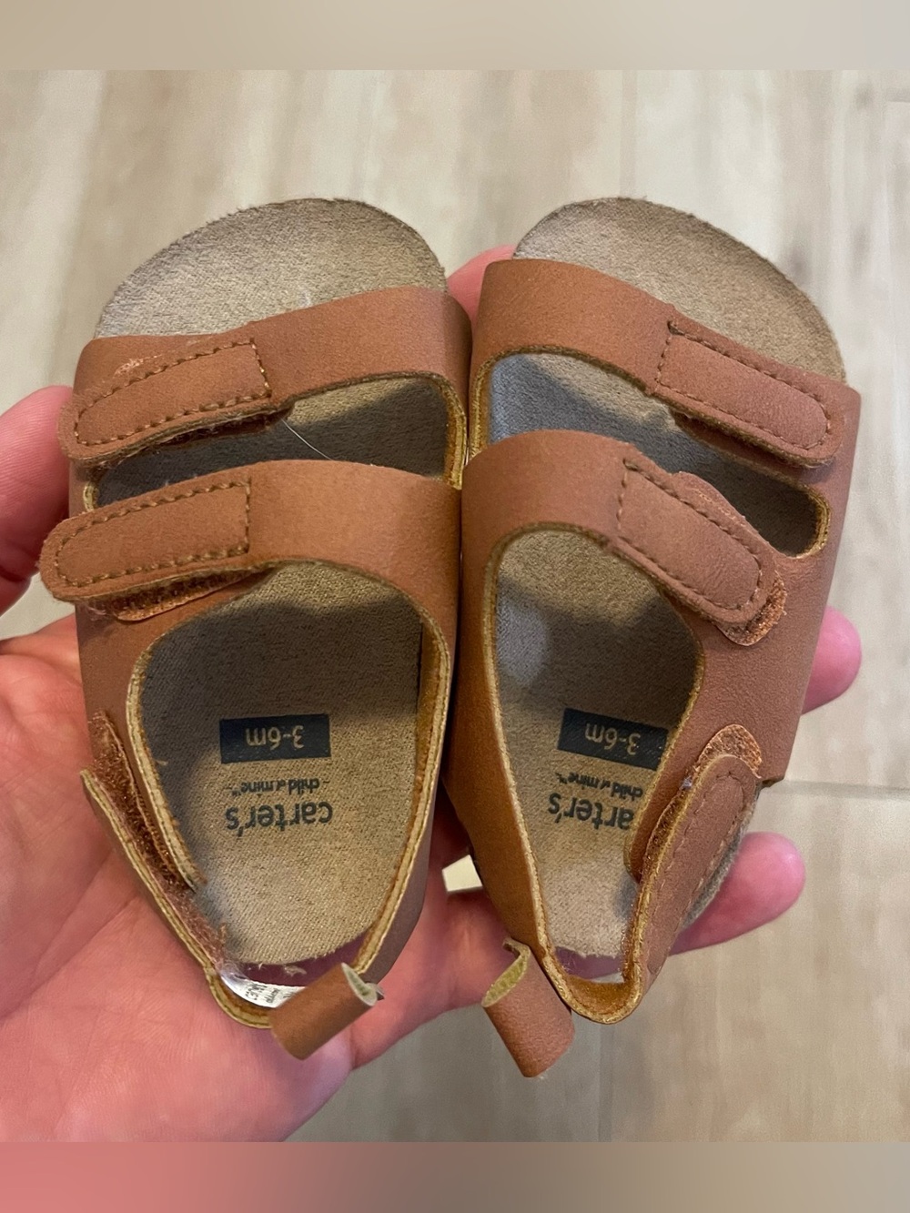 Carter’s Child of Mine Brown Baby Sandals 3-6 Months